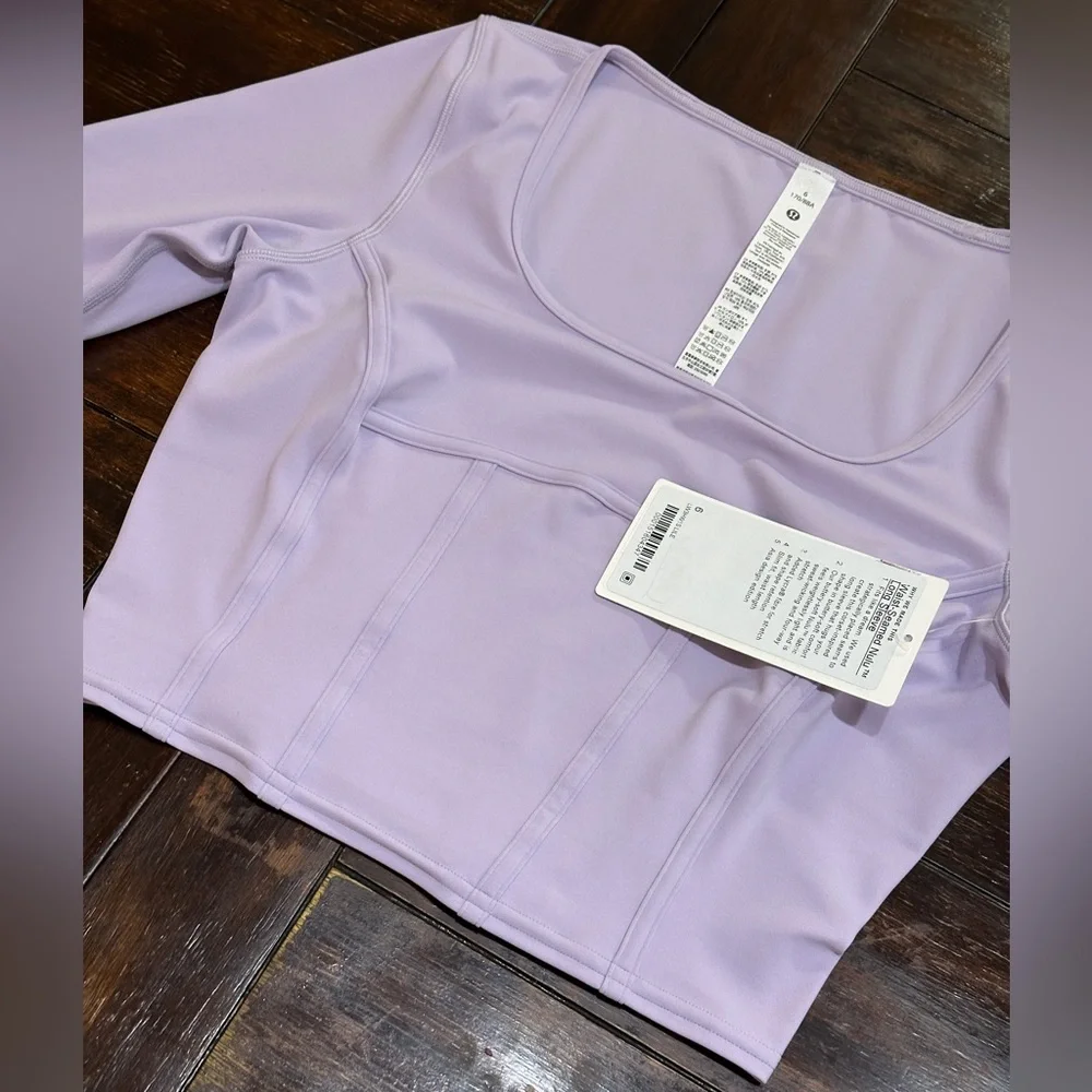 NWT Lululemon Waist-Seamed Nulu Long-Sleeve Shirt - Lilac Ether - 6 - Picture 7 of 12